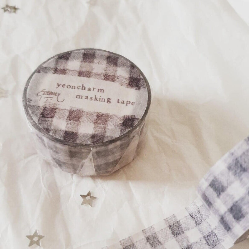 Yeoncharm Washi Tape- Sketch Gingham