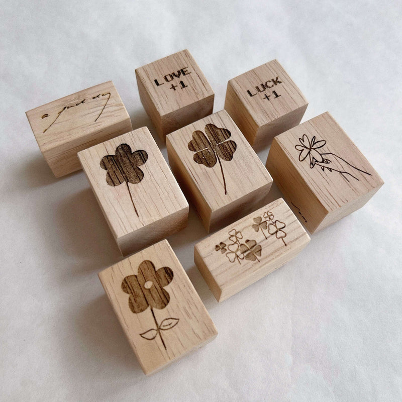 Summer Doodle Rubber Stamp - love and luck for you