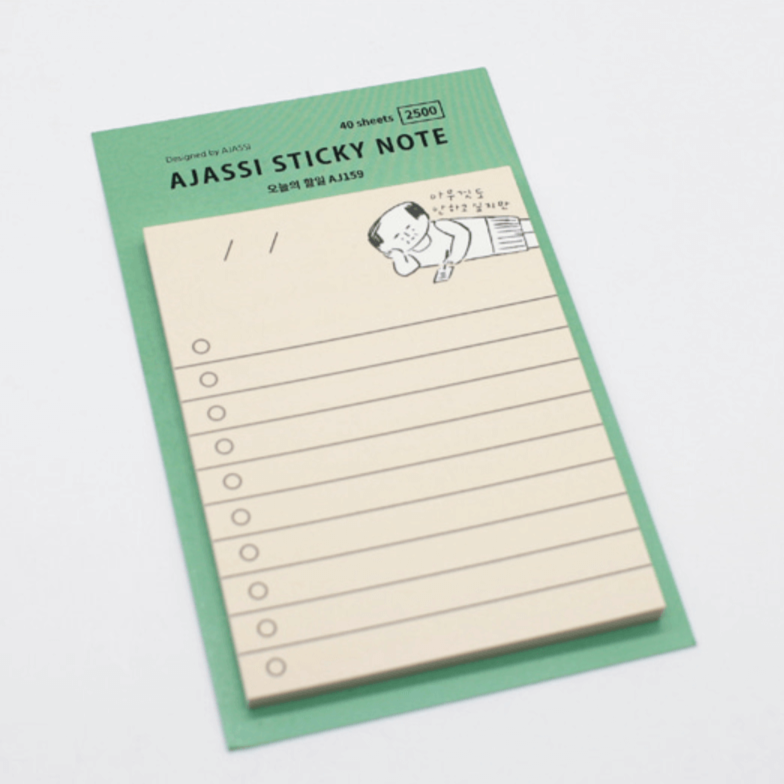Ajassi Sticky Note - Today's Plan