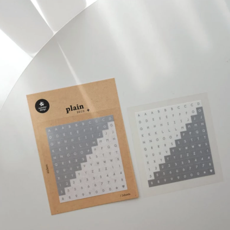 Suatelier Stickers - Geometric Plain XI (Alphabet & Number)