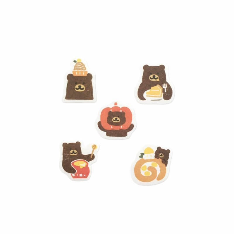 Kawaii Bear and Dessert Sticker Flakes