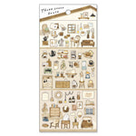 Three Story House Sticker - brown