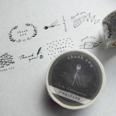 Oeda Letterpress Washi Tape - Thank You