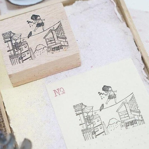 Black Milk Project Rubber Stamp - Tightrope in Japan