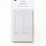 Suatelier Memo Sticky Notes - timetable