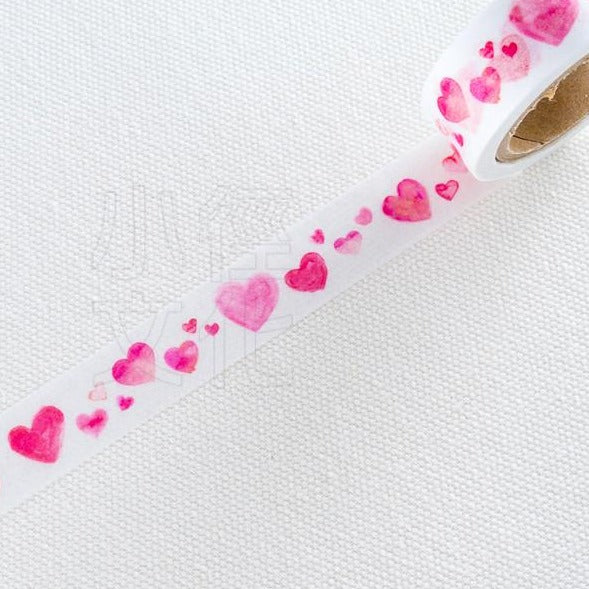 waytoofetch] heart confetti washi tape (thin, 4 colors) – It's Deco Day