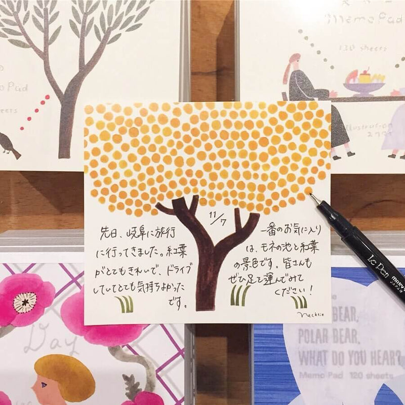 Necktie Memo Block - Tree