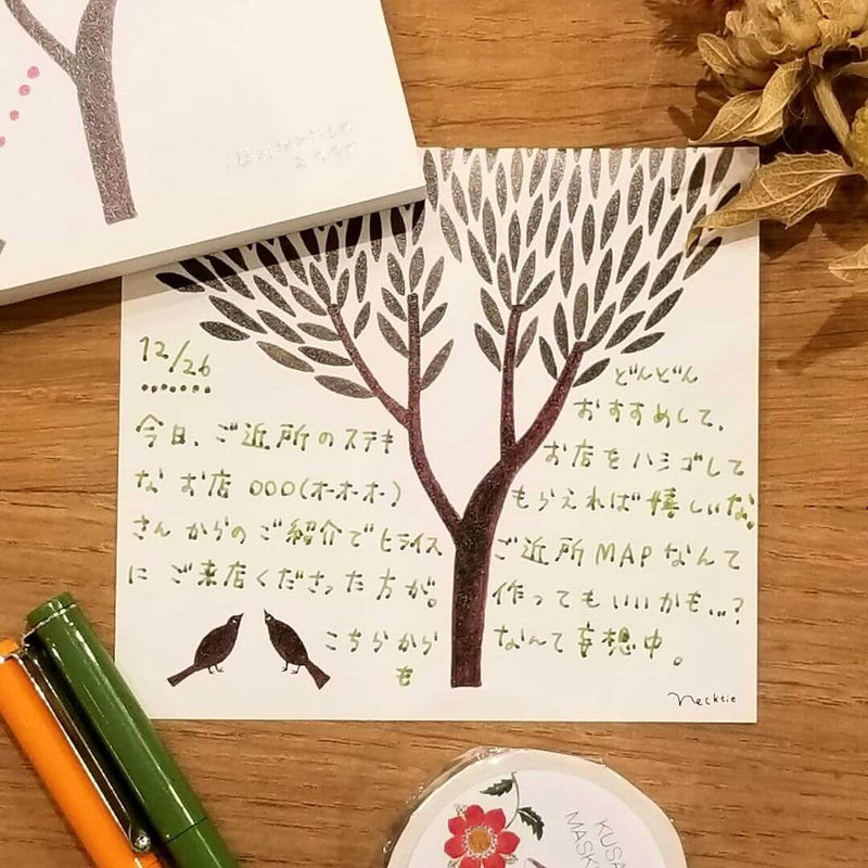 Necktie Memo Block - Tree