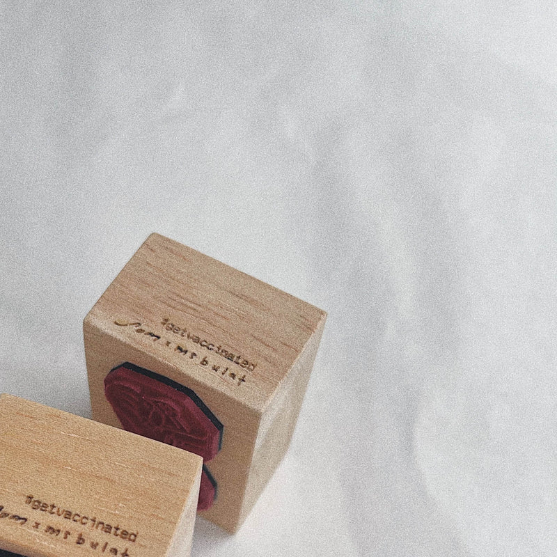 Get Vaccinated Rubber Stamp