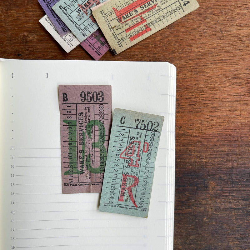 Vintage Ticket Set - Wake's Services (9pcs)