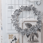 modaizhi Hydrangea Wreath Rubber Stamp Set